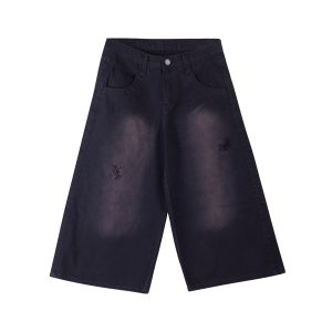 نمای جلو شلوار واید لگ ذغالی