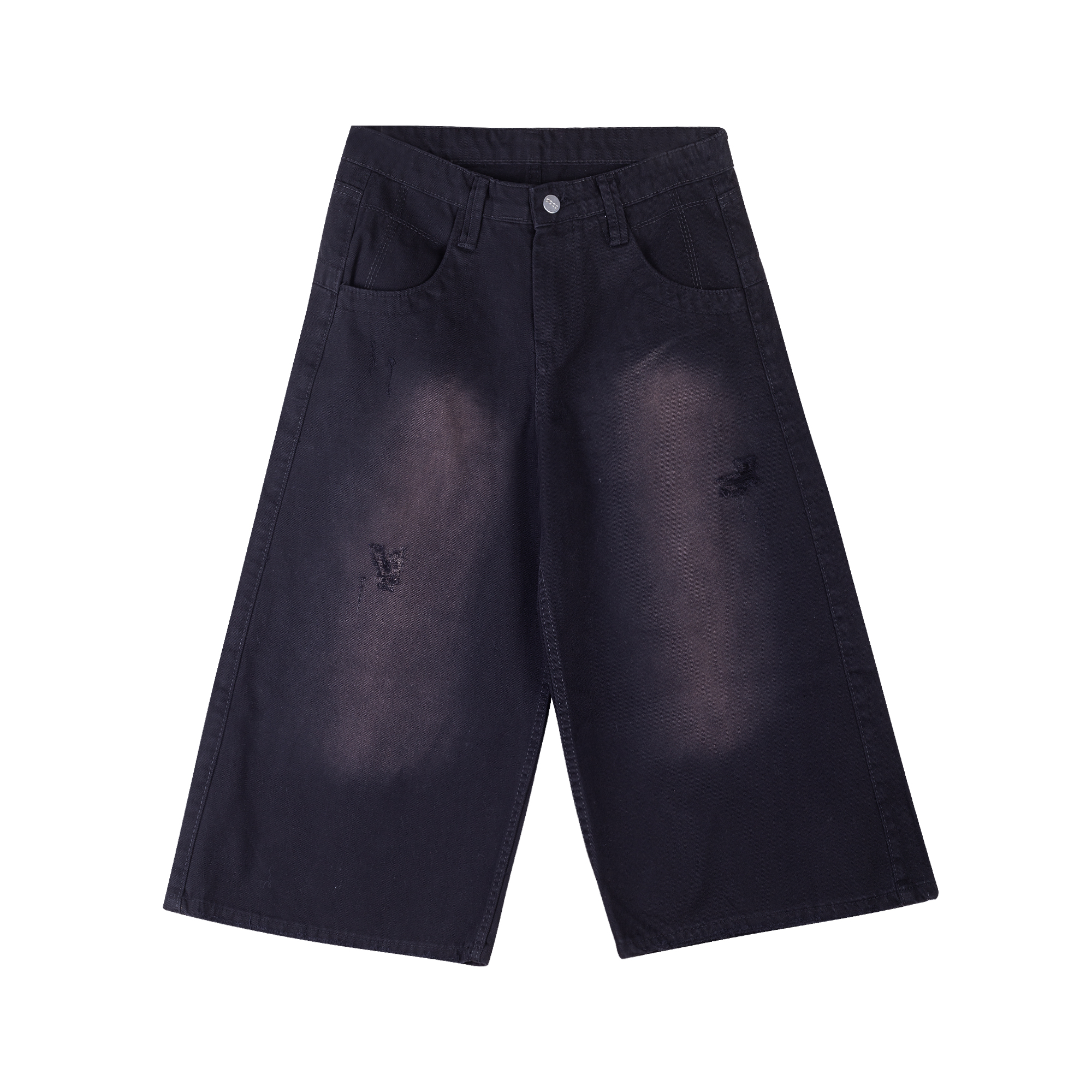 نمای جلو شلوار واید لگ ذغالی