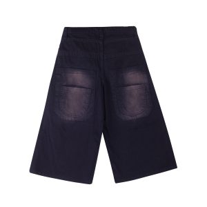 نمای پشت شلوار واید لگ ذغالی