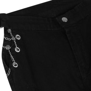 نمای کمر شلوار ذغالی بوت کات زنانه