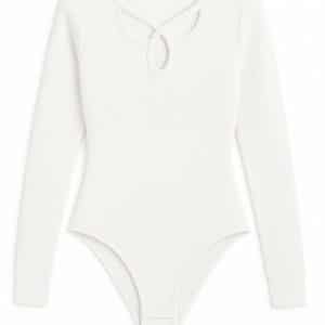 بادی یقه دالبری کبریتی سفید زنانه