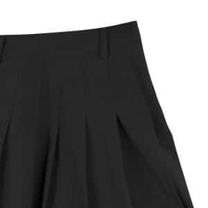 دامن پلیسه ای زنانه مشکی نمای نزدیک