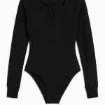 بادی کبریتی زنانه یقه دالبری مشکی