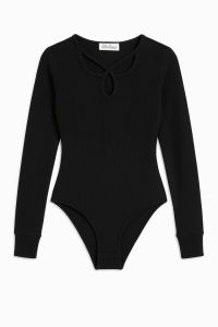 بادی کبریتی زنانه یقه دالبری مشکی