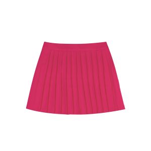 دامن شلوارکی زنانه پلیسه ای سرخابی