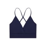 نمای جلو نیم تنه ورزشی سرمه ای زنانه