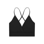 نمای جلو نیم تنه ورزشی مشکی زنانه