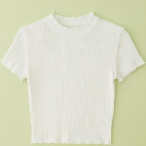 تیشرت بافت یقه حلزونی زنانه