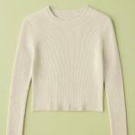 بافت آستین بلند یقه گرد زنانه