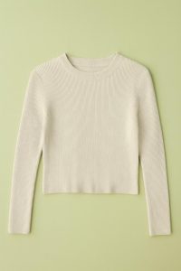 بافت آستین بلند یقه گرد زنانه