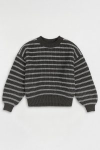 بافت راه راه زنانه طوسی رنگ