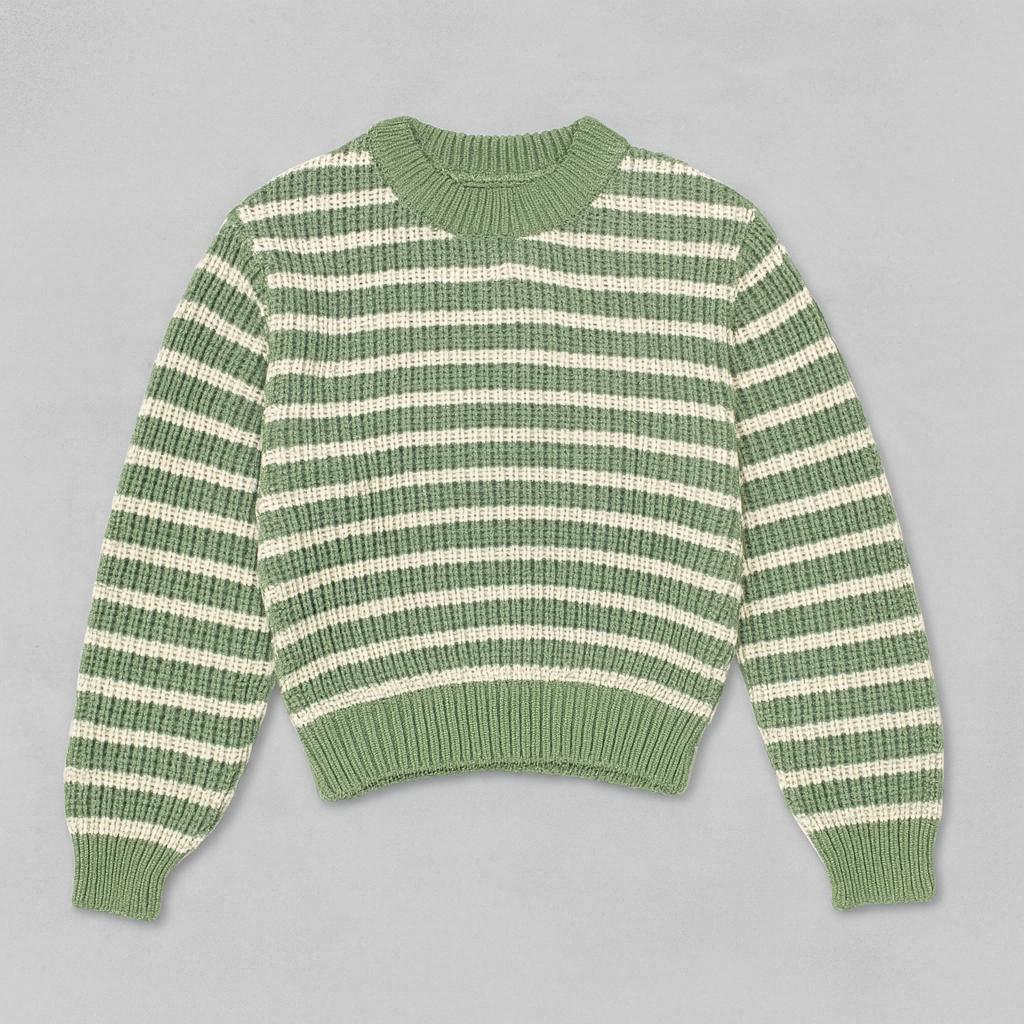 WhatsApp Image 2025-10-30 at 13.09.40 (6) بافت راه راه یقه گرد زنانه سبز