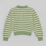 بافت راه راه سبز زنانه نمای پشت