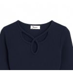 بادی کبریتی زنانه سرمه ای نمای نزدیک