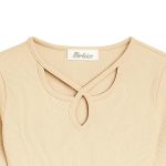 بادی کبریتی یقه دالبری زنانه کرم نمای نزدیک