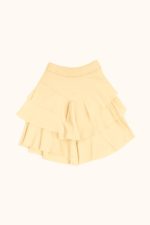 دامن شلوارکی زنانه کرم چین دار