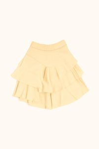 دامن شلوارکی زنانه کرم چین دار