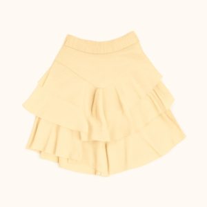 دامن شلوارکی زنانه کرم چین دار