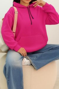 هودی ترند زنانه رنگ سرخابی