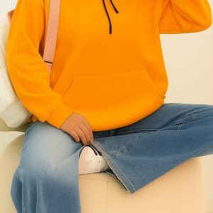 هودی توکرکی زنانه انبه ای رنگ