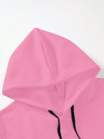 هودی کلاهدار زنانه صورتی