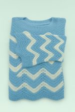 بافت زیگزاگی زنانه آبی