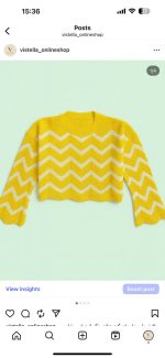 بافت طرحدار زنانه زرد رنگ نمای جلو