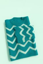 بافت طرحدار زنانه رنگ سبز آبی