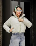 تنخور کاپشن زنانه پفی سبز