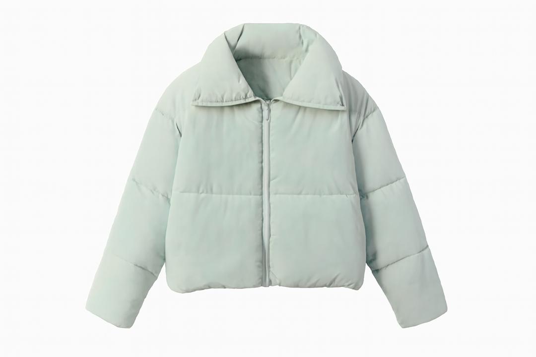 WhatsApp Image 2025-11-26 at 11.02.54 (8) کاپشن پفی زنانه سبز نمای جلو