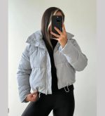 کاپشن پفی طوسی زنانه