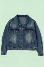 کت جین آبی کوتاه زنانه