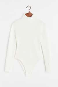 بادی کبریتی سفید یقه اسکی زنانه