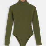 بادی کبریتی زنانه سبز یقه اسکی