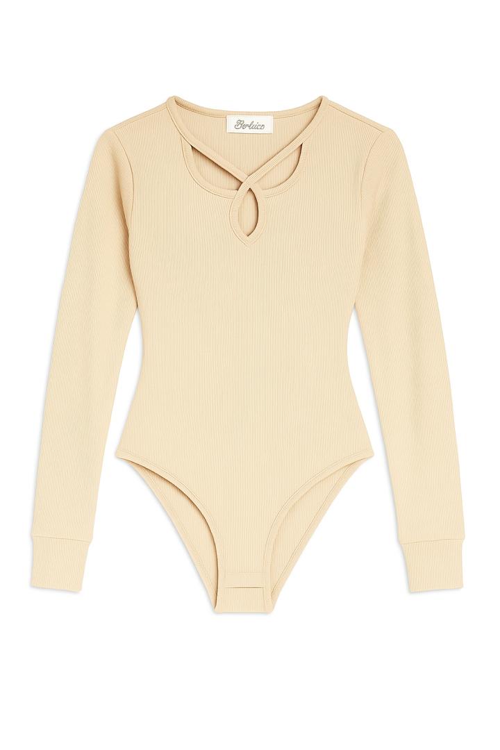 بادی کبریتی یقه دالبری زنانه کرم