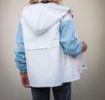 کاپشن ترکیبی زنانه نمای پشت