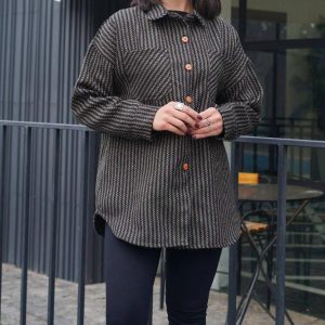 تنخور ژاکت مشکی زنانه طرح هارینگبون