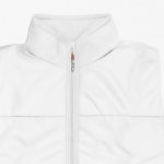 پافر زنانه گت دار سفید نمای یقه