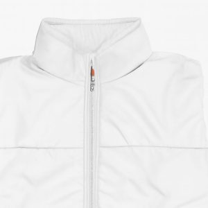 پافر زنانه گت دار سفید نمای یقه