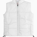 نمای جلو پافر سفید زنانه زیپ دار