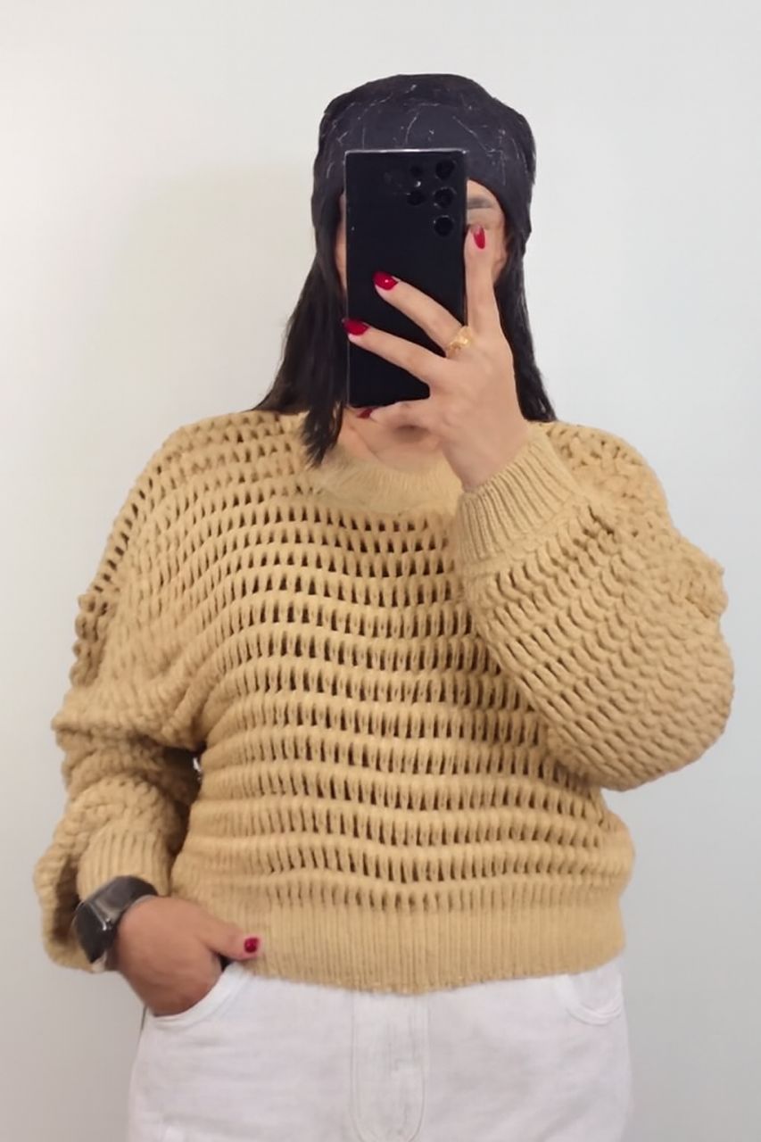 WhatsApp Image 2025-12-12 at 13.23.18 تنخور بافت زنبوری زنانه رنگ کرم