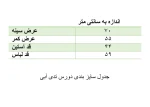 جدول سایزبندی دورس تدی آبی زنانه