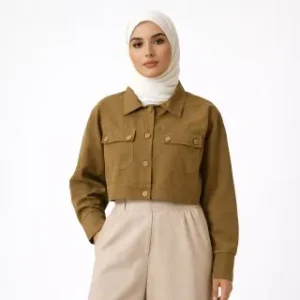 تنخور کراپ کت کرپ مازراتی زنانه قهوه ای