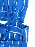 نمای نزدیک سرهمی آبی زنانه